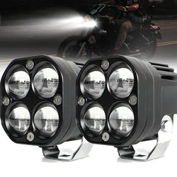 Universal Motorcycle Headlights Spotlights Fog Light Super Bright Auxiliary 12V 24V Car Lamp for Motorcycle Truck Auto SUV ATV