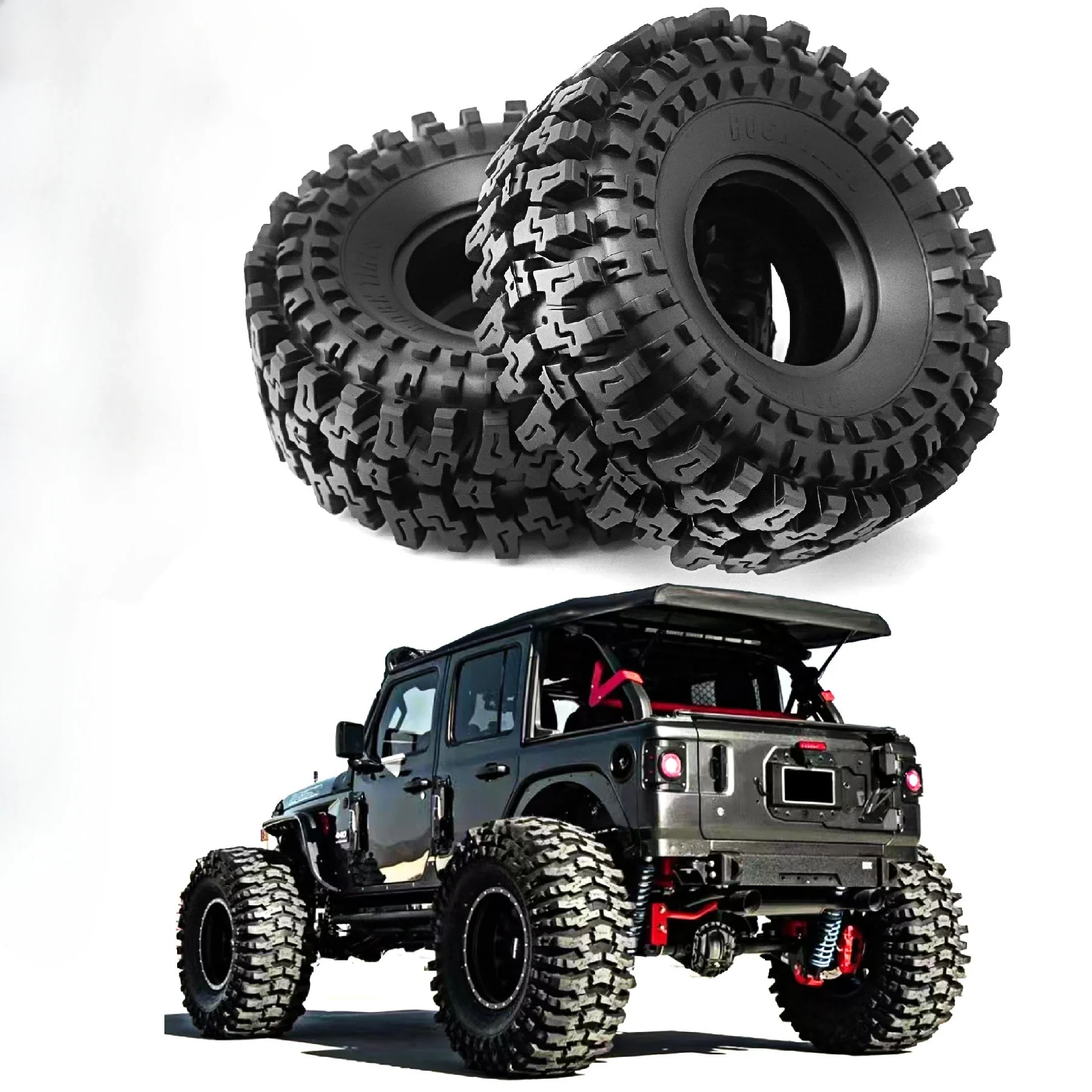 4 sztuki 1,9 cala opon gąsienicowych Rock Wheels Mud Tire do 1/10 RC Car Axial Traxxas SCX10 II III TRX4 RC4WD D90 YK4102 Gen8 Redcat