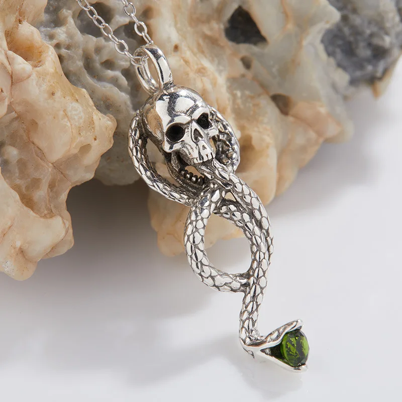 

Hip Hop Pendant In Stock Seriess925Sterling Silver Inlaid Natural Diopside Men's and Women's Necklace Jewelry Factory Direct Sal