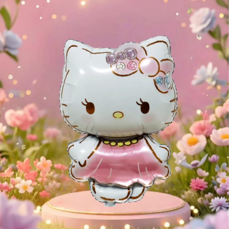 

115 шт. Kawaii Sanrio Hello Kitty фольгированные шары Декор Sanrio розовые тематические воздушные шары на день рождения, свадьбу, детский душ, вечерние украшения