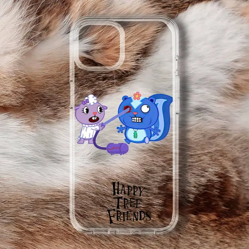 Süße Cartoon Happy Tree Friends Handyhülle für Samsung Galaxy S20 S21 S30 FE Lite Plus A21 A51S Note20 Transparente Hülle