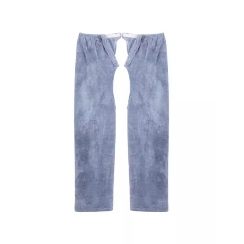 Autumn Winter Gift Coral Fleece Warm Pants Adult Baby Open Crotch Pants ABDL Plus Size Comfortable Soft Incontinence Trousers