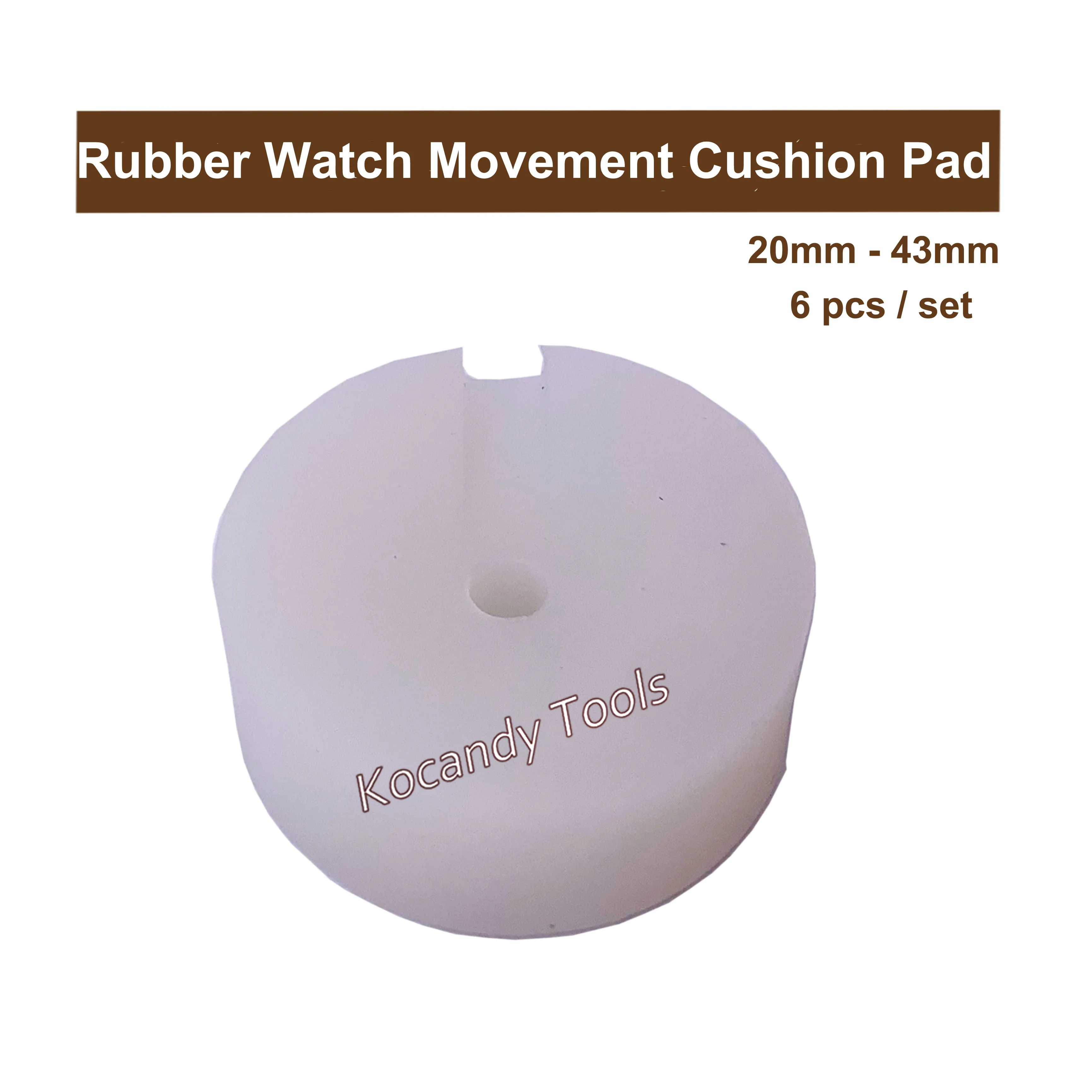 Coussin de protection de mouvement de montre en caoutchouc, 20mm-43mm, 6 degrés d'usure, réparation de montres