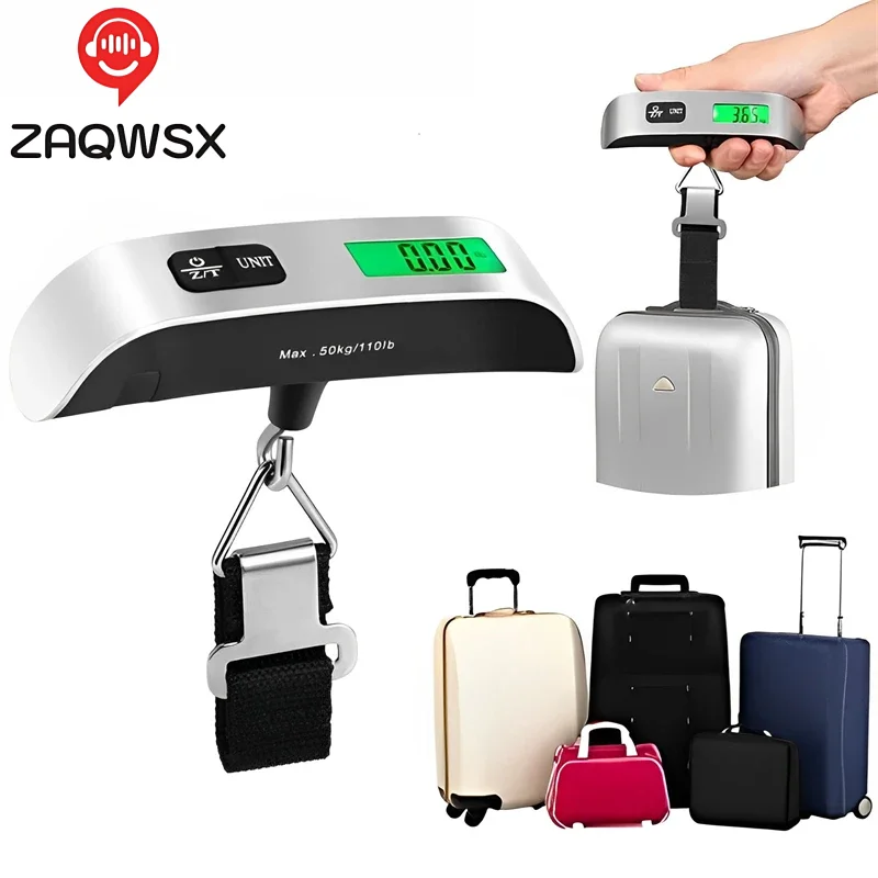 10g-50kg Portable Digital Luggage Weight Scale LCD Display Pocket Electronic Scale Balance Suitcase Travel Baggage Weight Tool