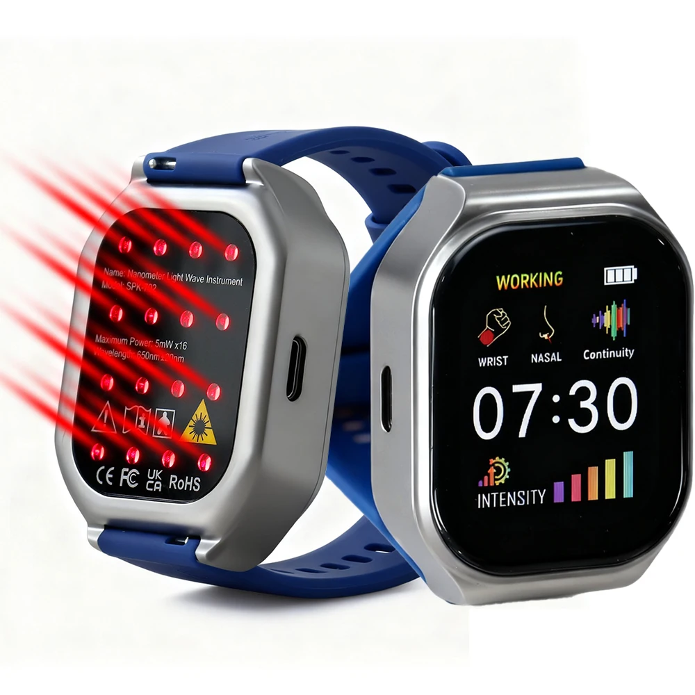 

16 Holes Red Light LLLT Diabetes Hypertension Cholesterol Treatment Invention Laser Watch Blood Pressure Reducing Medical Watch
