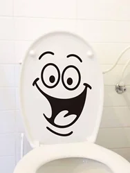 Funny cute toilet seat sticker fashion personality toilet sticker Bathroom toilet refurbished waterproof sticker