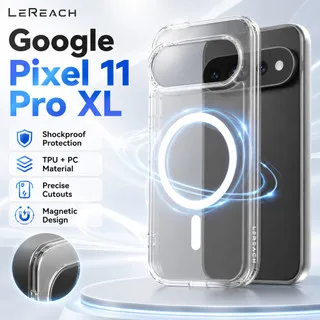 Magnetic Case For Google Pixel 11 Pro XL Transparent Raised Edge Wireless Charging CA1001