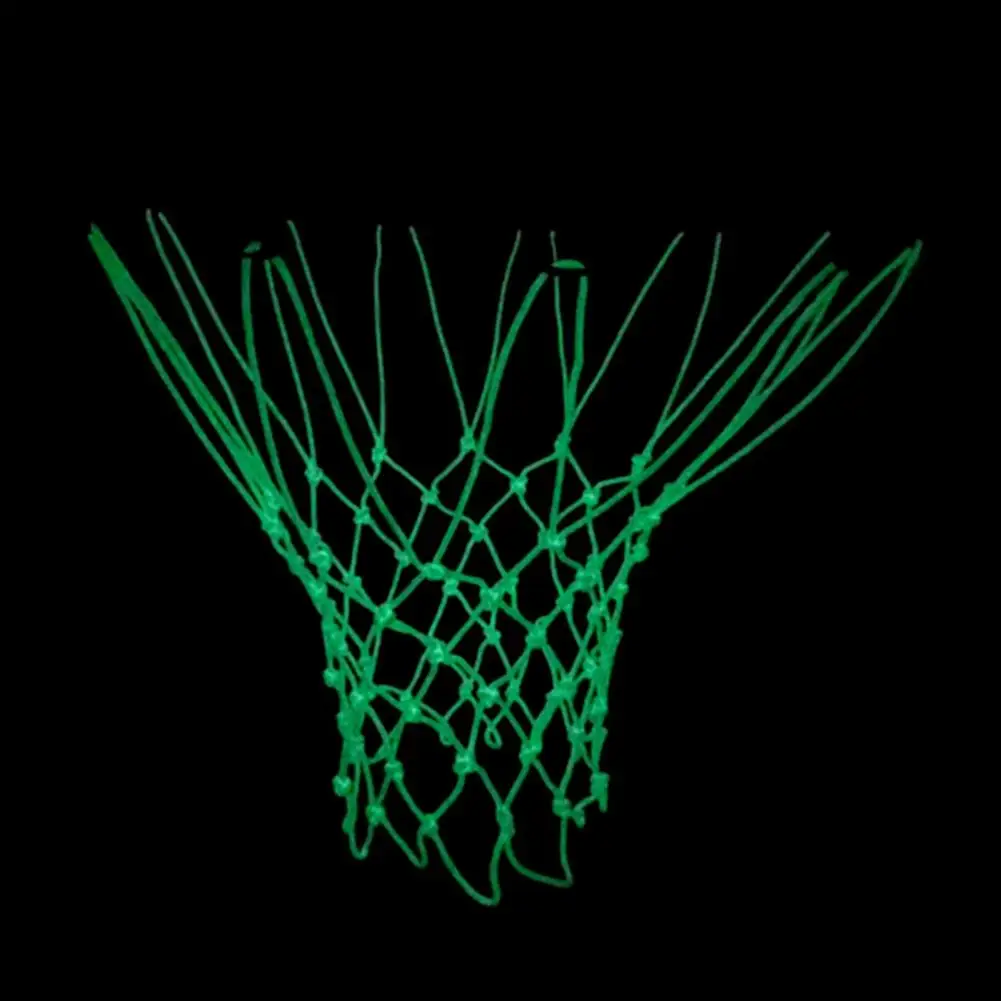 

Dropshipping!! Basketball Net Glow in the Dark Wear-resistant Nylon Heavy Duty Basketball Net Replacement for Outdoor