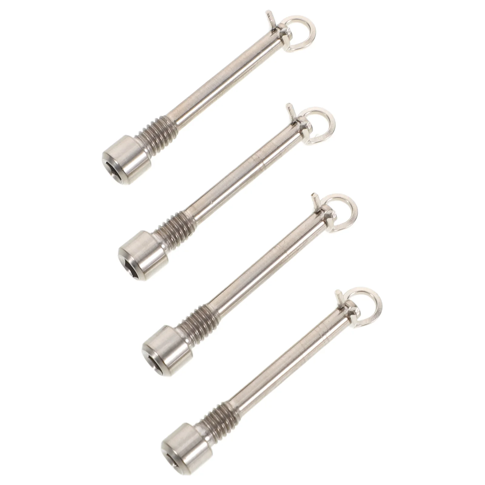 

2Sets Threaded Brake Pad Pins Titanium Alloy Disc Caliper Bolt Retaining Clips for Mountain Road Bikes Oil Disc Brakes Bicycle