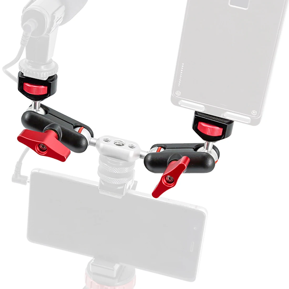 360-Stativ-Adapter für Magic Arm, Dual-Kugelkopf, 1/4 Zoll Schraube, Gelenkanschluss für Kamerakäfig, Monitorständer, LED-Lichthalter – Detail 20