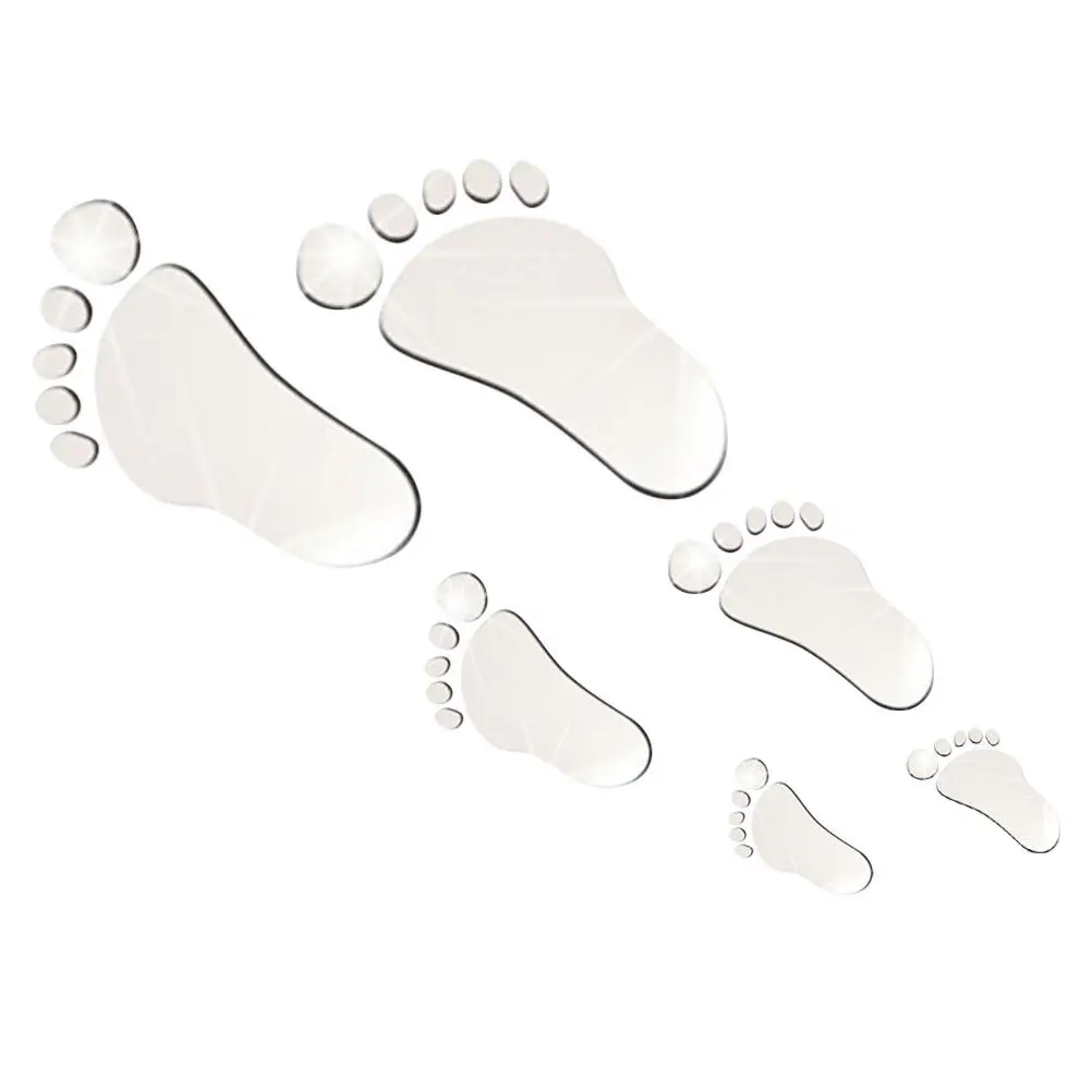 Acrylic 3D Footprint Mirror Wall Sticker – Adhesive Nursery & Bedroom Decor, Unique Design
