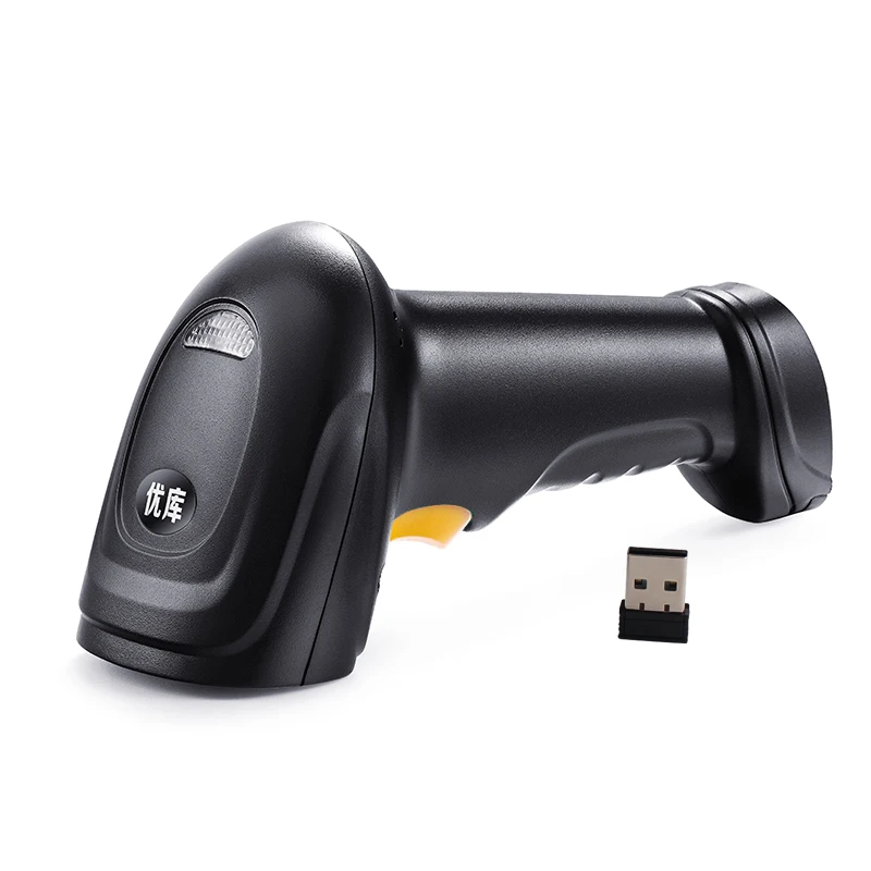 YK-W910 Hochwertiger kabelloser 2,4-g-Akku-Laser-Barcode-Scanner für POS-Übermarkt