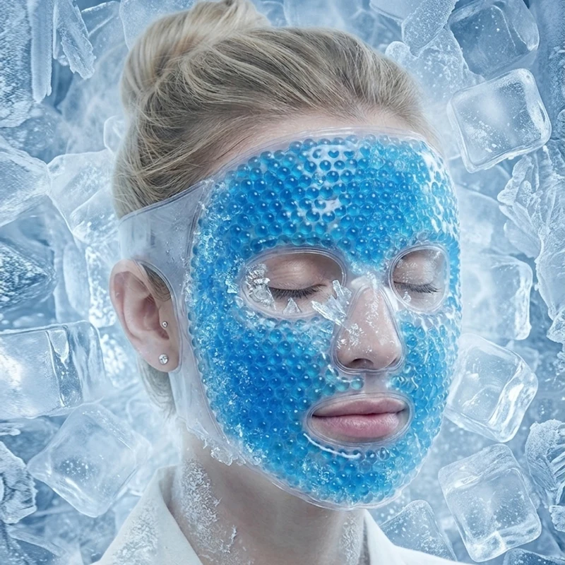 Face Cooling Mask Yoga and Fitness Reusable Gel Eye Mask Ice Pad Cold Compress Facial Mask Summer Essentials Spa Sleep Mask