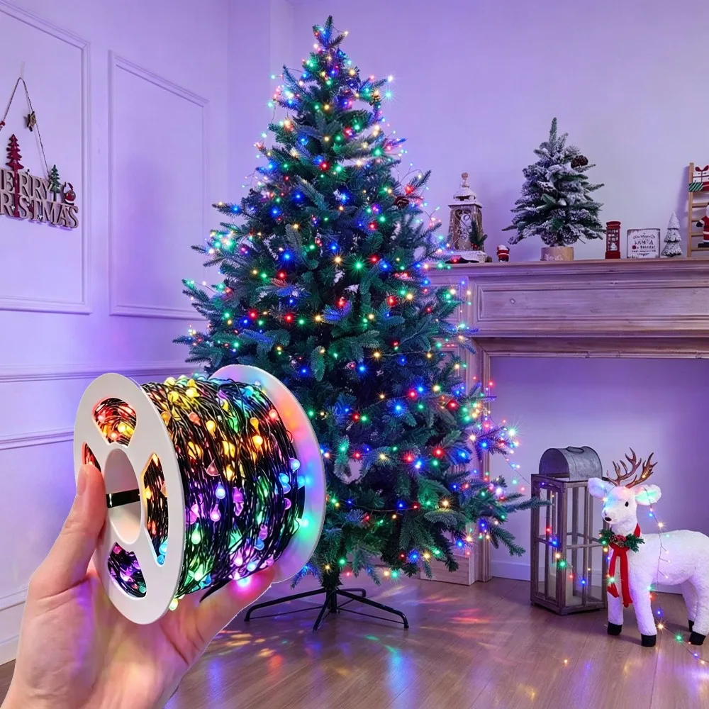 Christmas Tree Decorations String Lights Outdoor Waterproof New Year's Garlands LED Fairy Lights for Wedding Home Xmas Decor