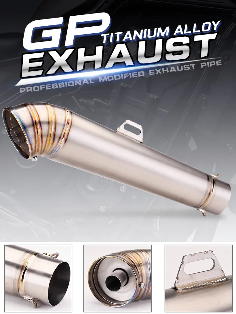 

Factory Hot Selling Universal 51MM Motorcycle Exhaust Pipe Exhaust Pipe Titanium Alloy Motorcycle Exhaust Pipe
