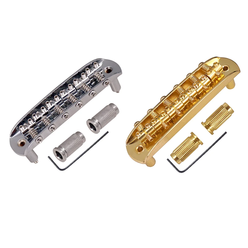 Guitar Saddle Bridge With Adjustable Barrel Saddles Zinc Alloy For Mustang Jaguar Jazzmaster Guitar Accessories