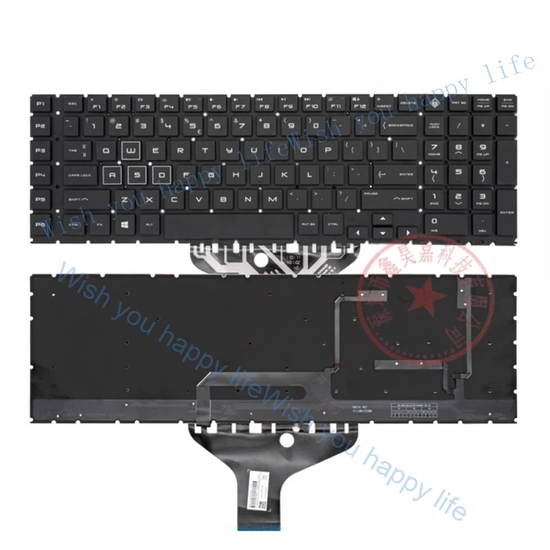 

LL For HP Omen 5 PLUS 6 Plus 17-CB TPN-C144 Laptop Keyboard with Coloful Backlit