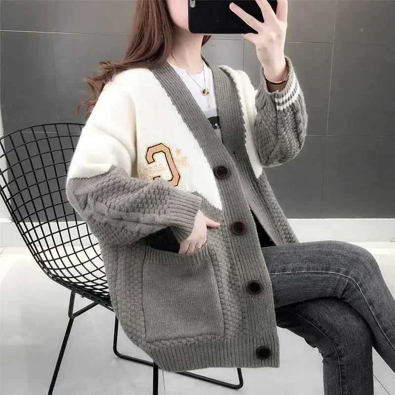 

Fall 2021 Autumn women new Hot selling crop top sweater cardigan women korean fashion netred casual knitted ladies tops BAy184