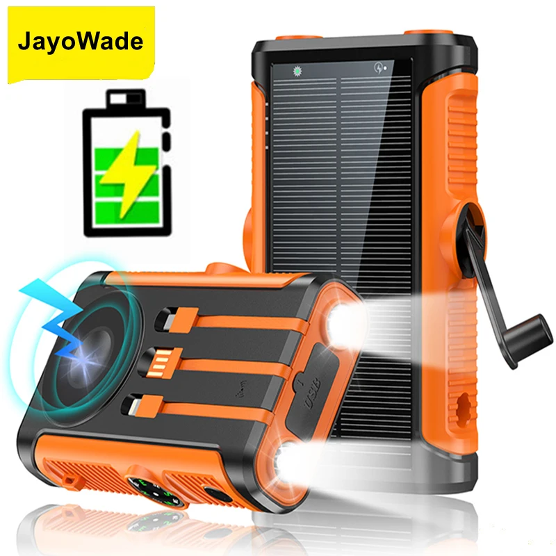 

Newest 20000mAh Hand Crank Solar Power Bank 22.5W Fast Charging Powerbank Magsafe Wireless Charger For iPhone 16 iWatch Airpods