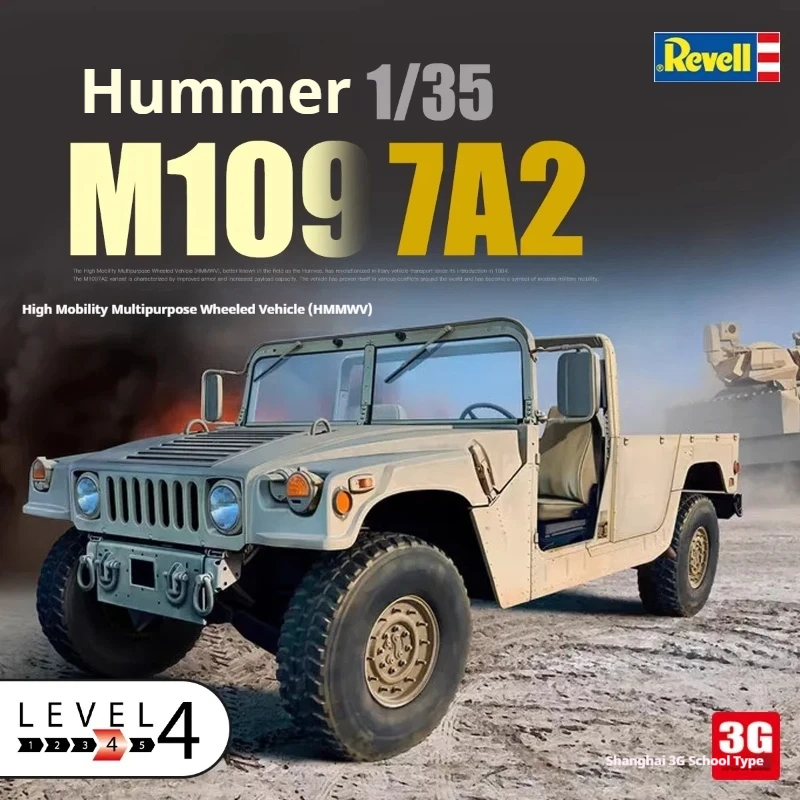 

DIY Revell 3G Model 03366 1/35 Scale HMMWV M109 7A2 Military Vehicle Unassembled Unpainted Plastic Assembly Model Kit