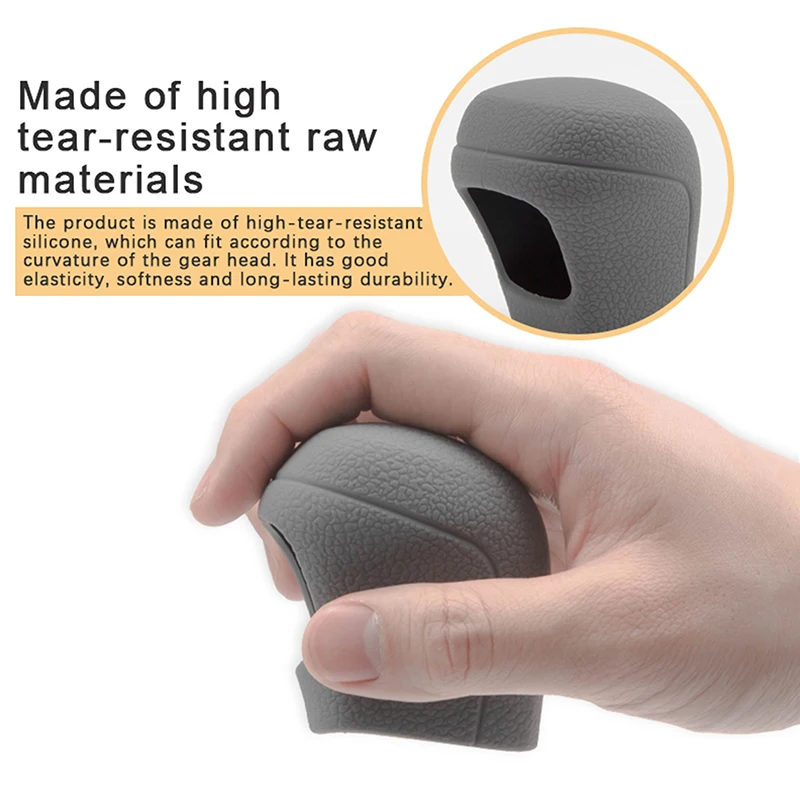 Universal Fit Car Silicone Automatic Gear Shift Knob Cover Anti-Slip Shifter Handle Sleeve for Enhanced Driving Experience