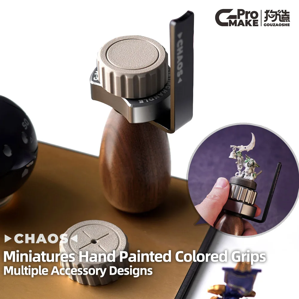 Miniatures Tools Hand Painted Colored Grips Paint Handle Multiple Accessory Designs For Scale Miniatures Model Painting Art