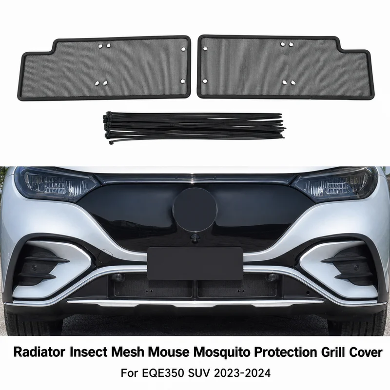 23 24 For EQE350 SUV Radiator Insect Mesh Mouse Mosquito Protection Grill Cover Car Accessories Auto Parts