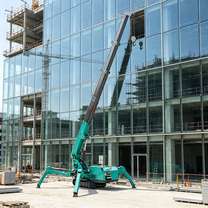 16 Meter Lifting Height Portable Spider Crawler Crane 3/5 Ton with Hydraulic Boom for Curtain Wall Installation