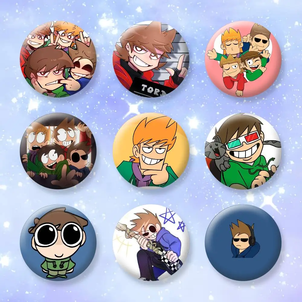 

Creative Eddsworld Brooches Cartoon Badge Pins Backpack Hat Accessories Friend Gift