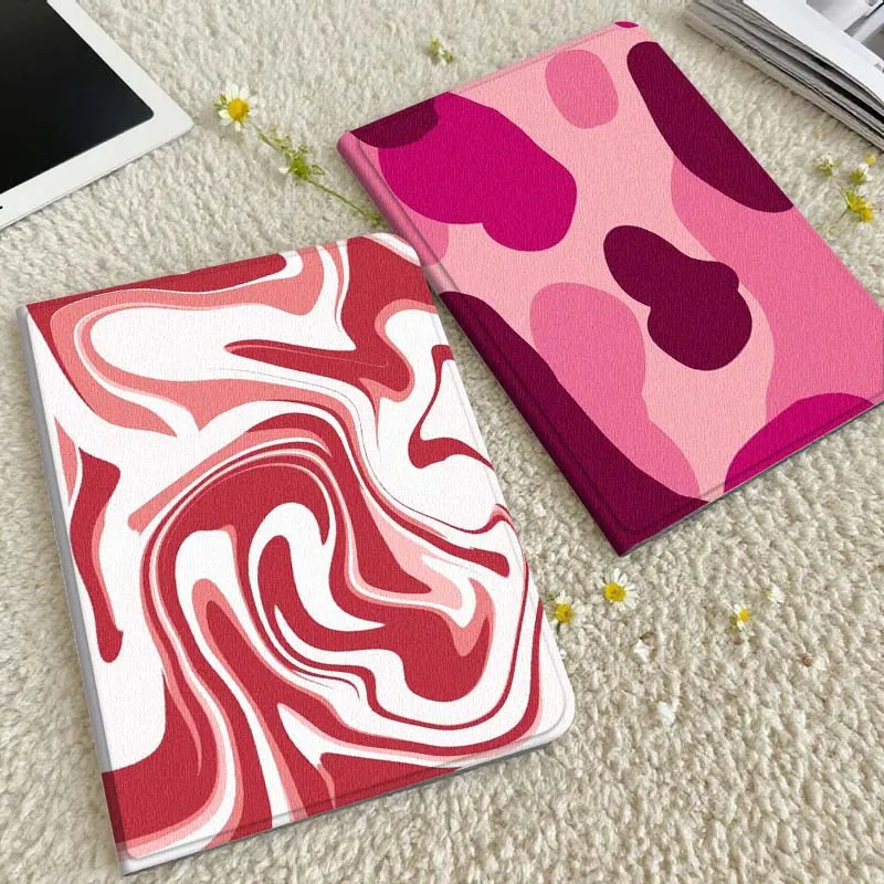 

Marbled Red Swirl Pattern Gift Tablet Case For Xiaomi Redmi Mini Pad SE K 2 4 5 6 7 8 2023 2025 11 8.8 11.2 10.1 Pro