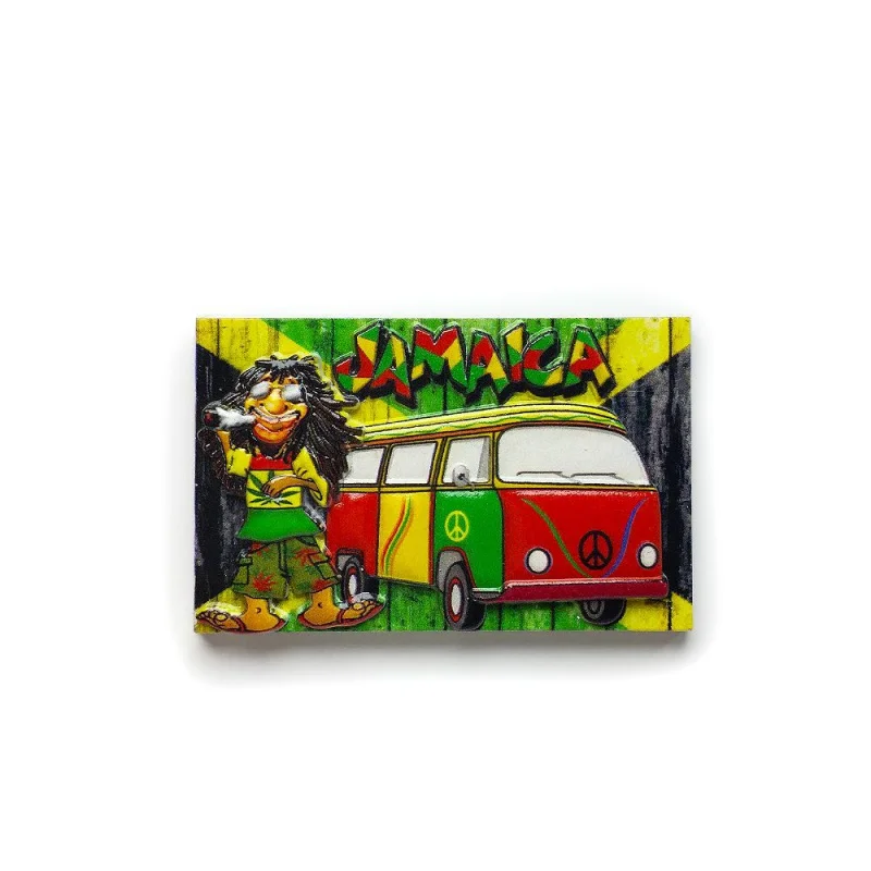 

Jamaica Cultural Tourism Souvenirs High-end Refrigerator Magnets3dThree-Dimensional Home Exquisite Decorations
