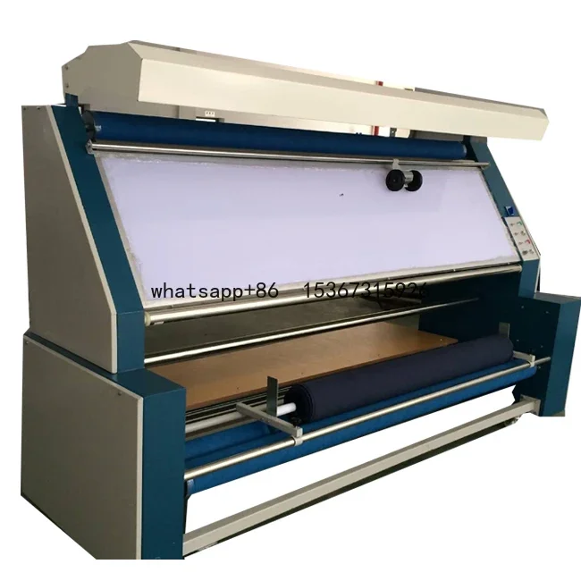 

Fabric inspection machine with counter Fabric Roll to roll Inspect and Measure machine / fabric /cloth Rewind Machine