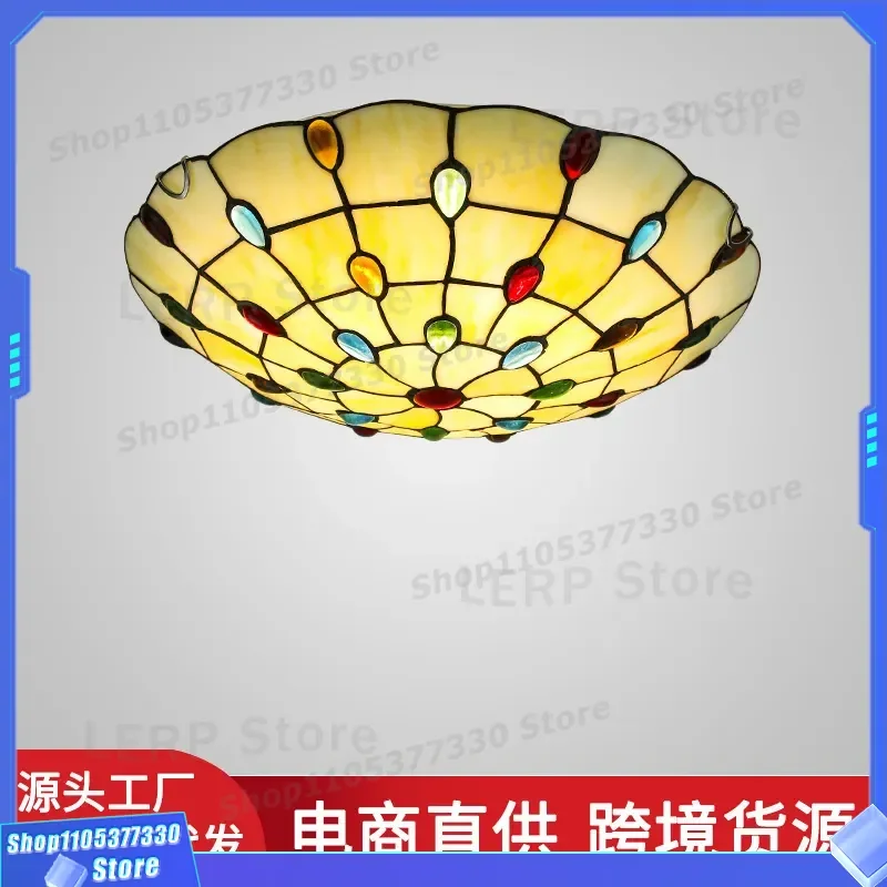 Creative Round Ceiling Lamp European Simple Art Light for Bedroom Living Room Dining Room Study Modern Personality Home Decor