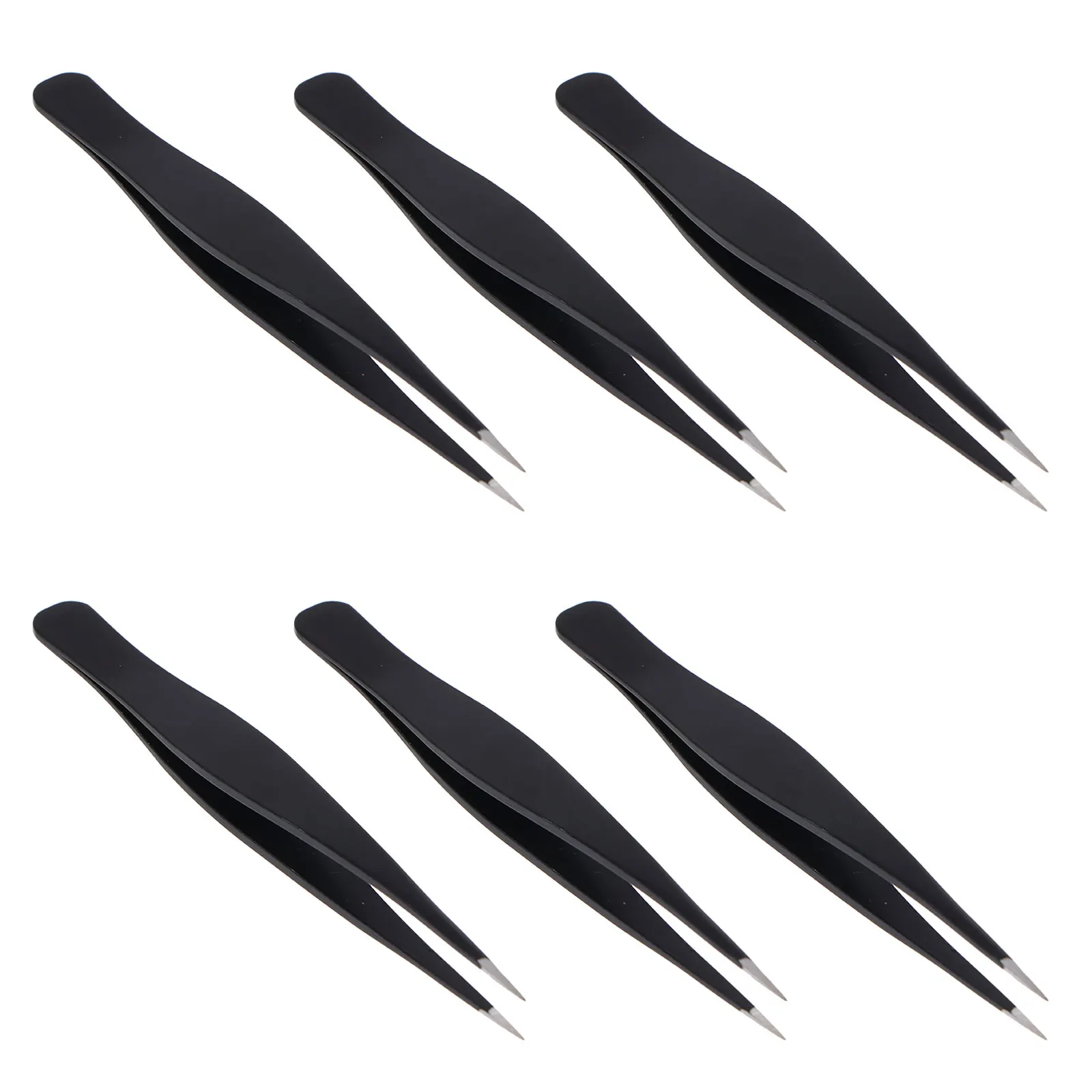 

6pcs Eyelash Tweezers Stainless Steel Beauty Tools for Hair Removal False Eyelashes Grafting Makeup Lightweight Design