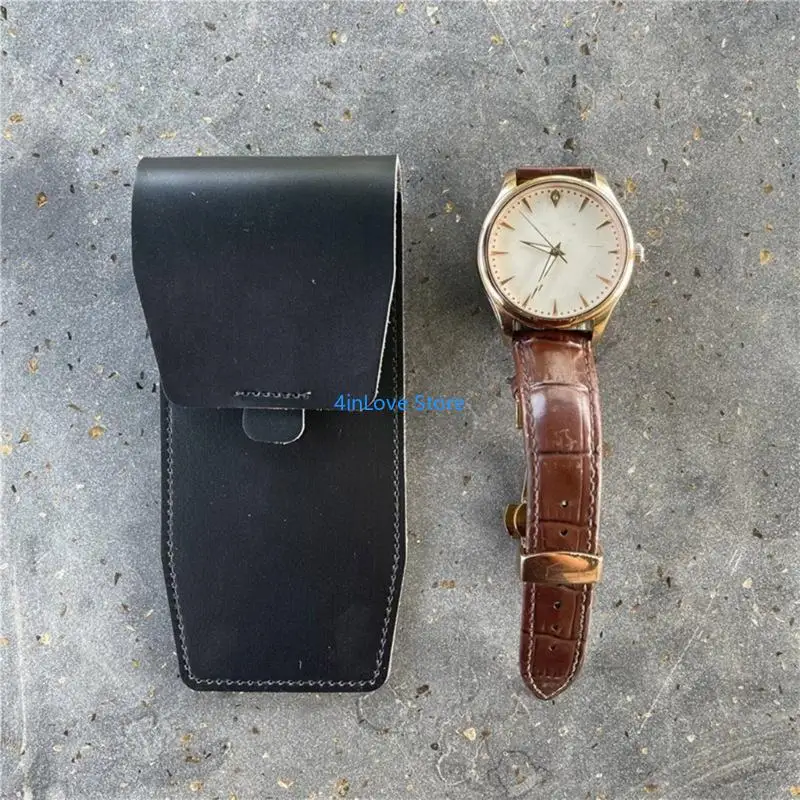 T4MD Portable PU Leather Watch Storage Pack With Multilayer with Organized Compartments Accessory for Travel and Business