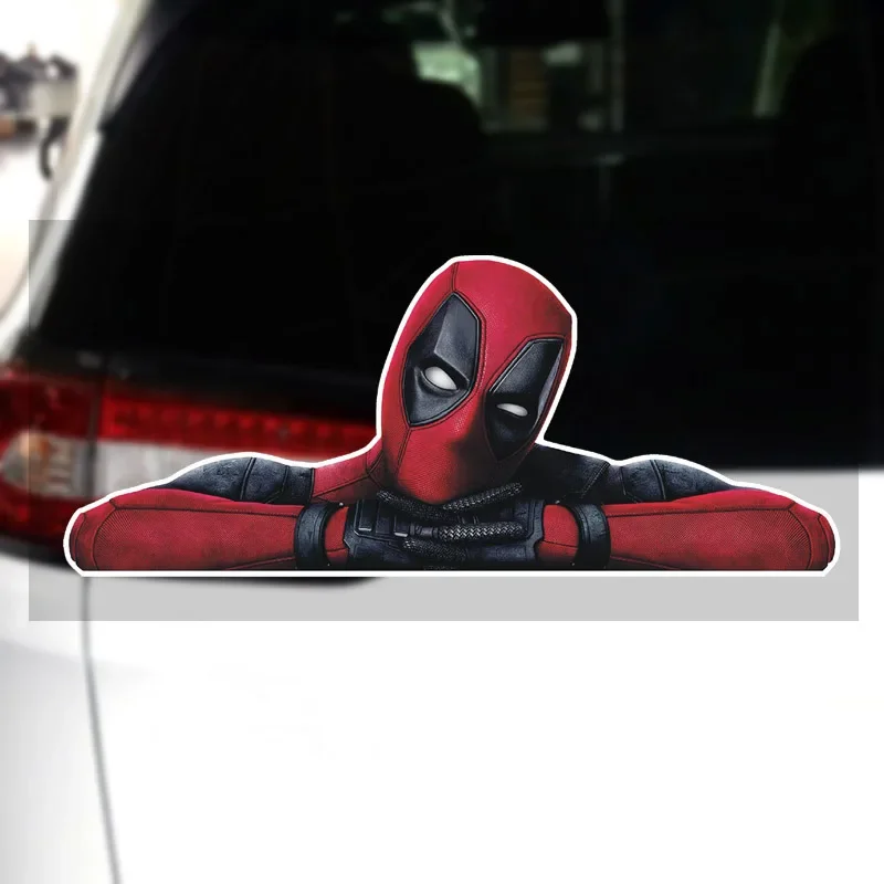 Deadpools 3 Car Reflective Stickers Funny Creative Computer Window Glass Cars Body Decoration Leaves No Trace Movie Figure Print