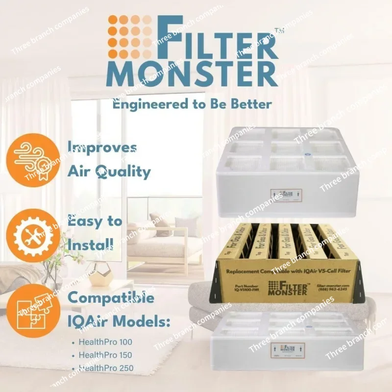 set of 3 filters-compatible with IQAir HealthPro series air purifier