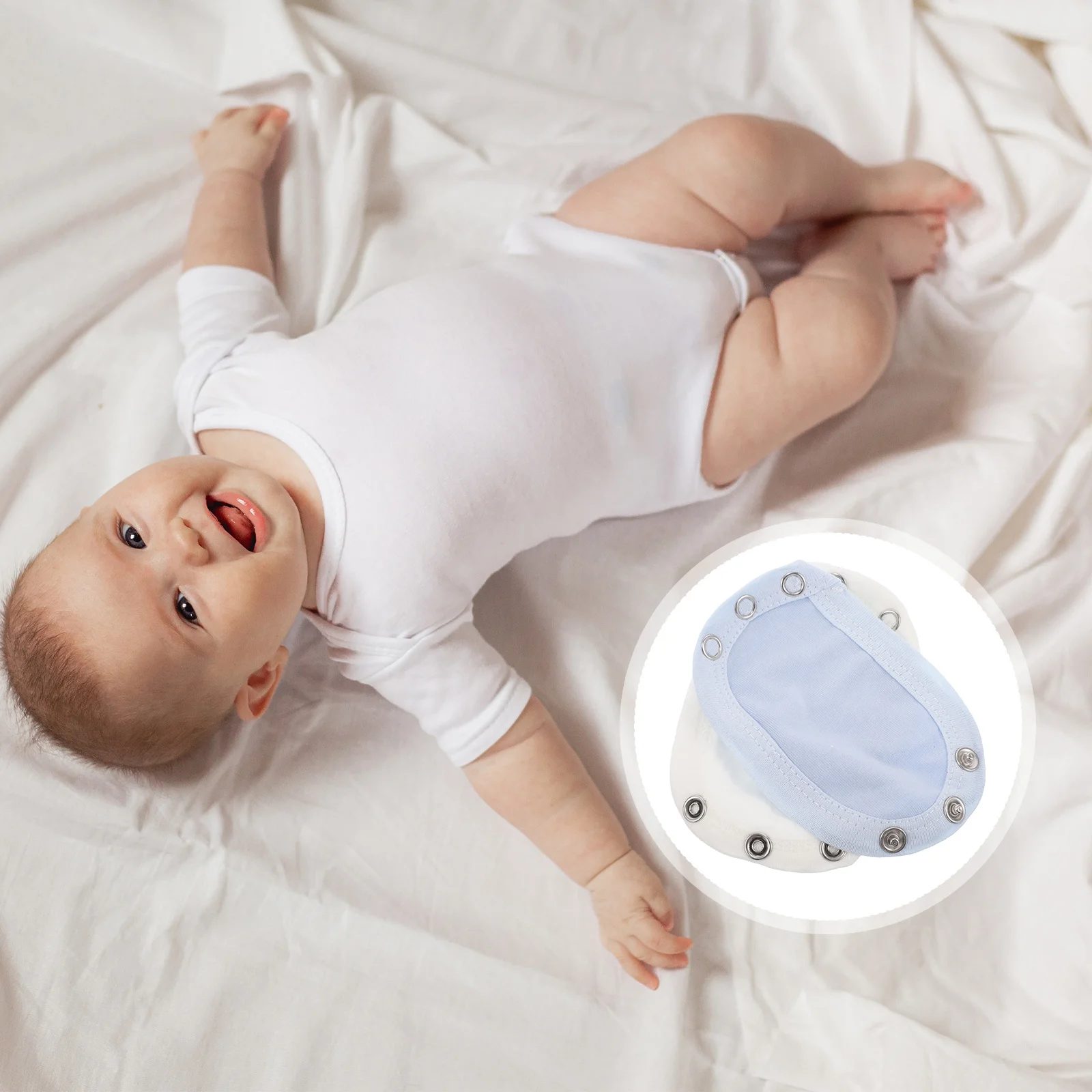 

2Pcs Cotton Baby Jumpsuits Extender Snap Extender for Bodysuits Infant Toddler Bodysuit Extension Comfortable Bodysuit Extenders