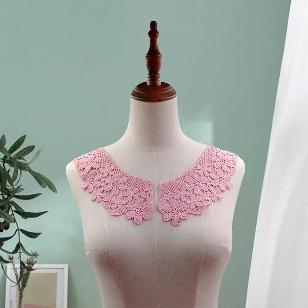 Hollow Lace Neckline High-quality Lace Trim Embroidered Lace Collar for Diy Sewing Halloween Cosplay Hollow Out Fabric for Women