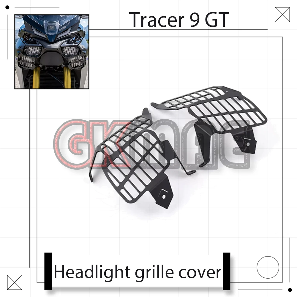 For Tracer 9 GT 25-26 Motorcycle Modified Headlight Grille Guard Headlamp Protective Mesh Cover Head Light Shield Accessories