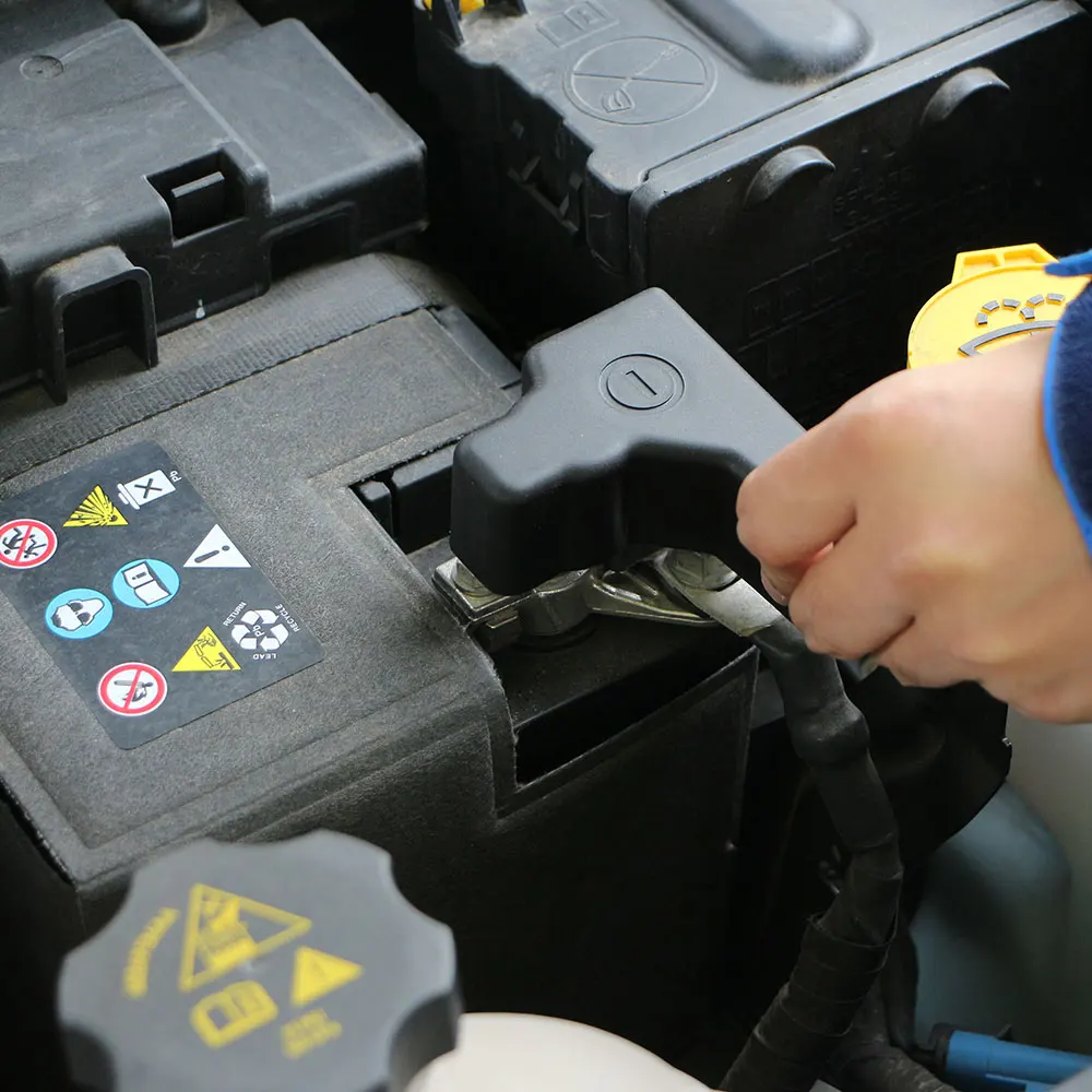 ABS Car Battery Negative Electrode Protective Cover Cap for Jeep Compass 2018 2019 2020 2021 Interior Accessories