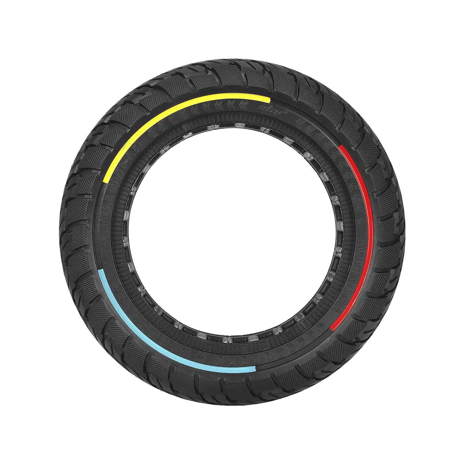 Ulip 10x2,5 neumático sólido todoterreno tricolor 60/70-6,5 a prueba de explosiones para Segway Max G30 para Segway F2 Pro F2 Plus piezas de Scooter