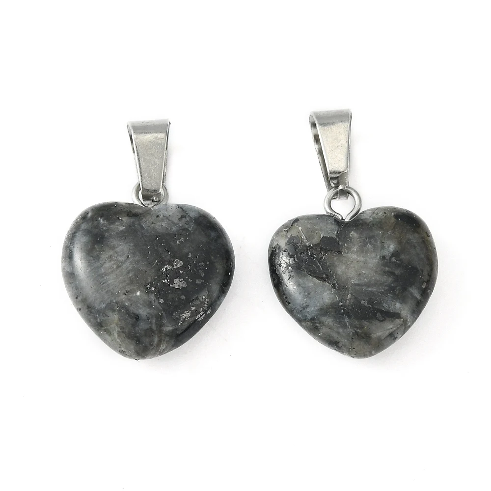 5Pcs Larvikite Goldstone Pendants Pendant Necklace with Platinum Tone Brass Findings Stone Charms Pendant for Necklace Bracelet