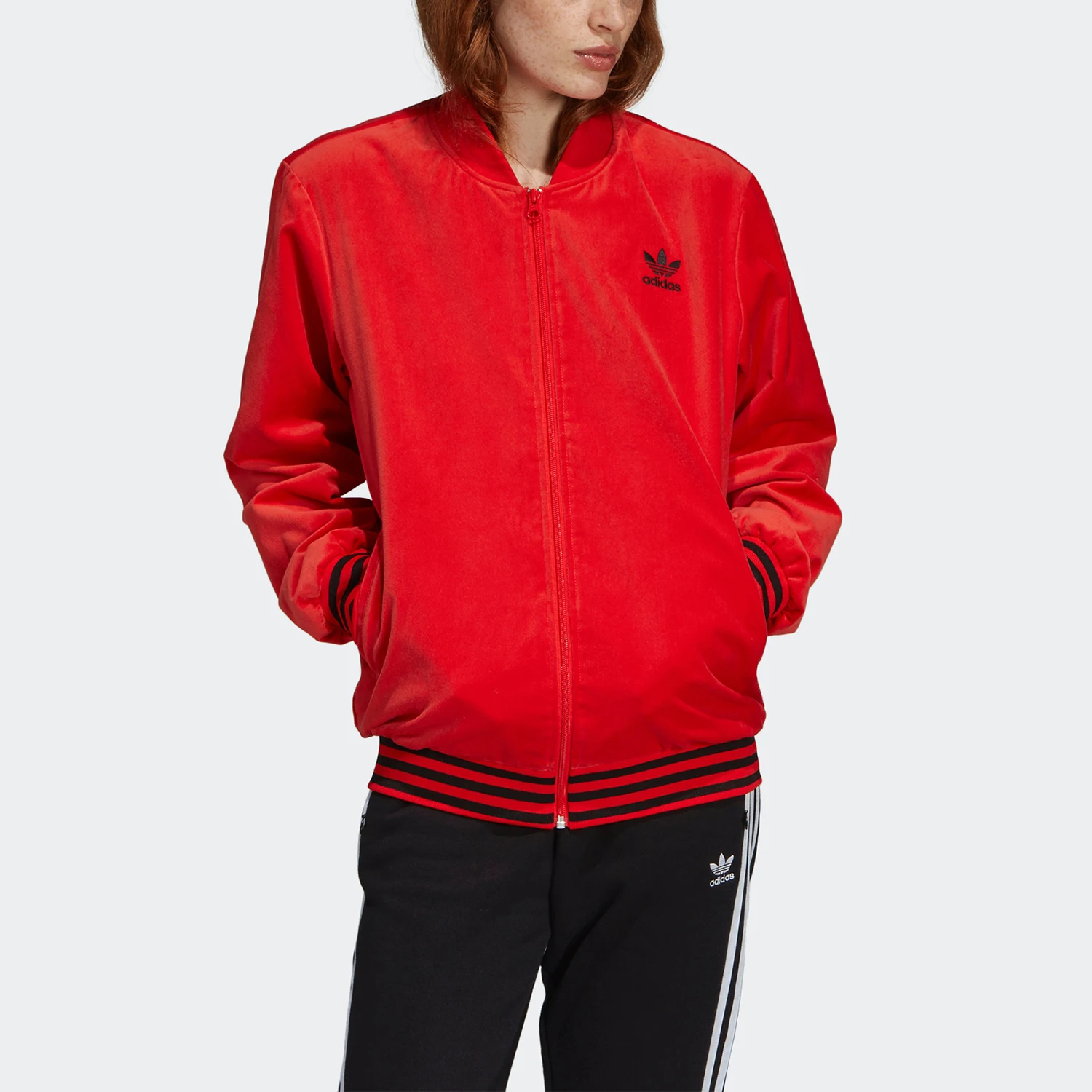 Adidas Originals Trefoil Women's Casual Sport Loose Printed Jacket FH8560