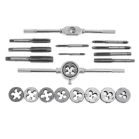 Tap And Die Set 20Pcs Tap Wrench Threading Tools Metric/Imperial Hand Tapping Tools For Screw Thread Tap Die Tap