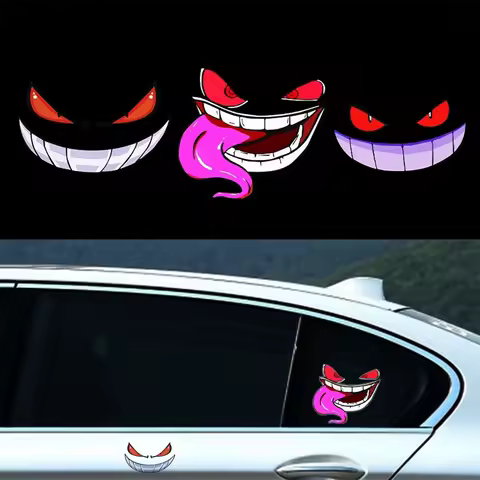 Funny Stickers, Devil Stickers, Reflective Waterproof Effects Suitable For Car, Truck, Motorcycle Fuel Tank Caps Helmets