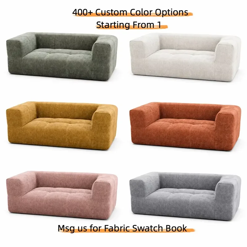 for Innovative Square Human Pet Matching Sofa Mini Version Dog Bed High Density Foam Vacuum Compressed Luxury Pet Couch for