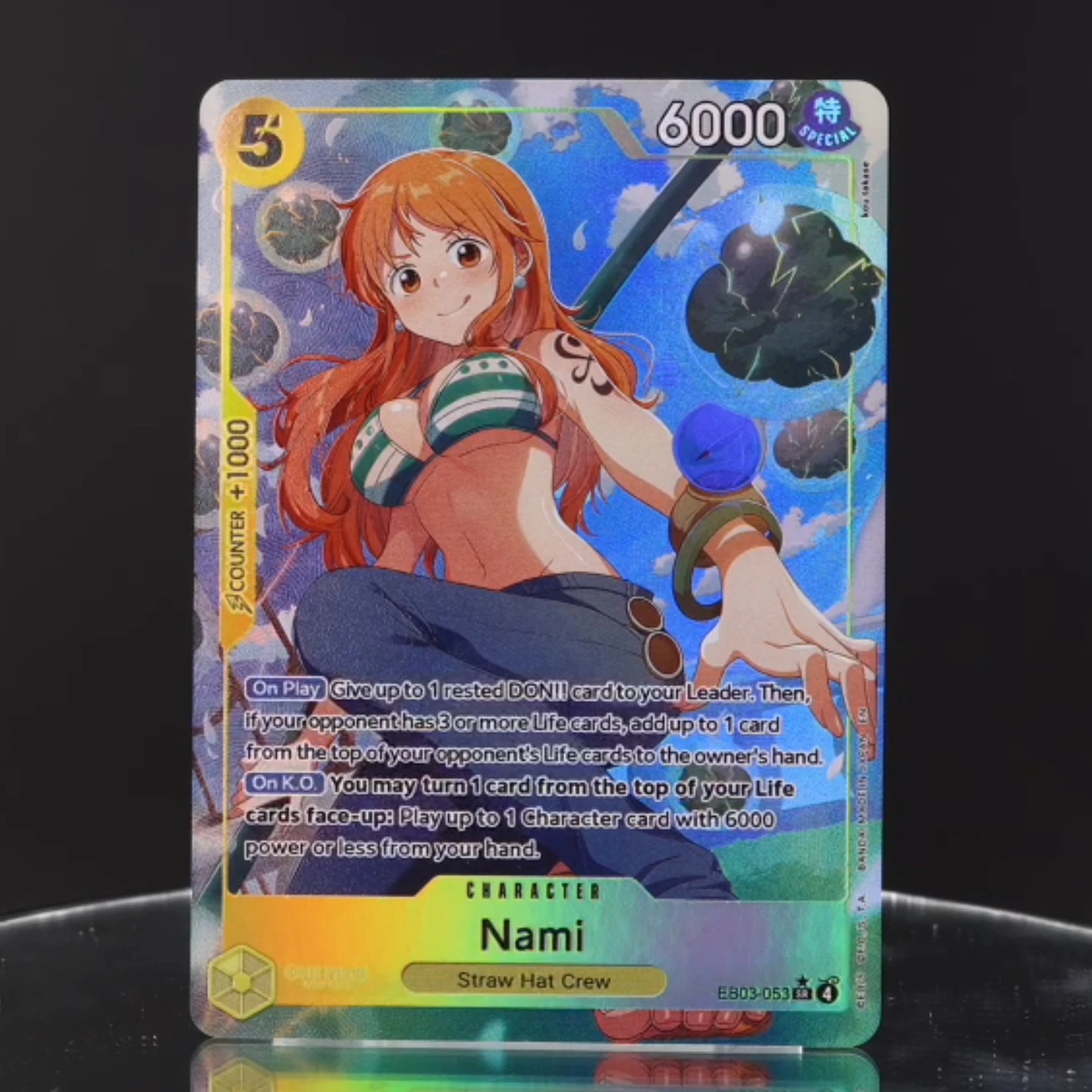 

Набор из 4 карт EB03-053 Нами One Piece TCG OPCG, английская версия, AA SR, 5-й редкостный уровень, текстурированная фольгированная тисненая карта Нами, коллекционные аниме-карты, игрушка для карточной игры