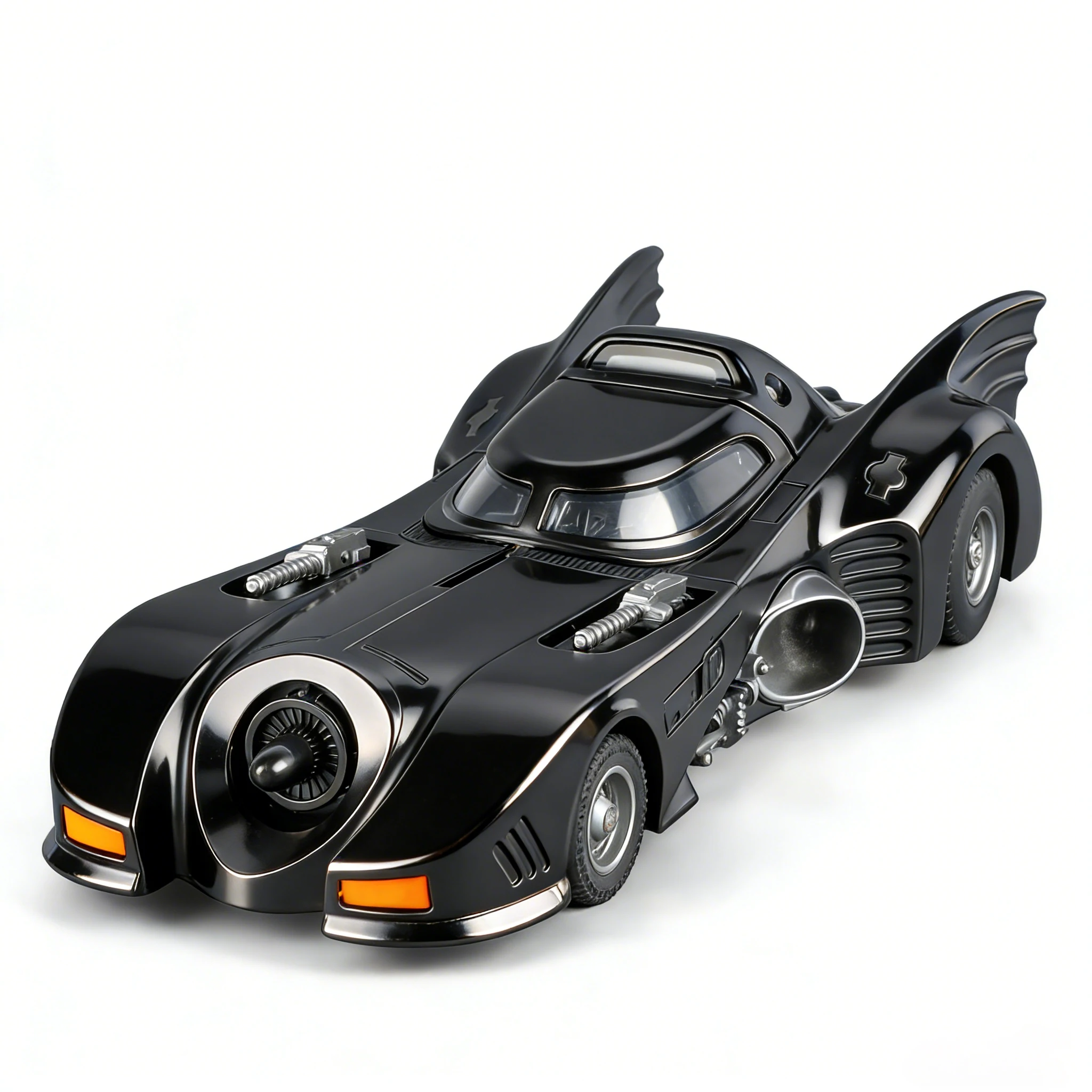 

Имитация звука и света, масштаб 1:32, модель боевого автомобиля из сплава с летучей мышью и амортизацией, детская игрушечная машинка, подарок на день рождения