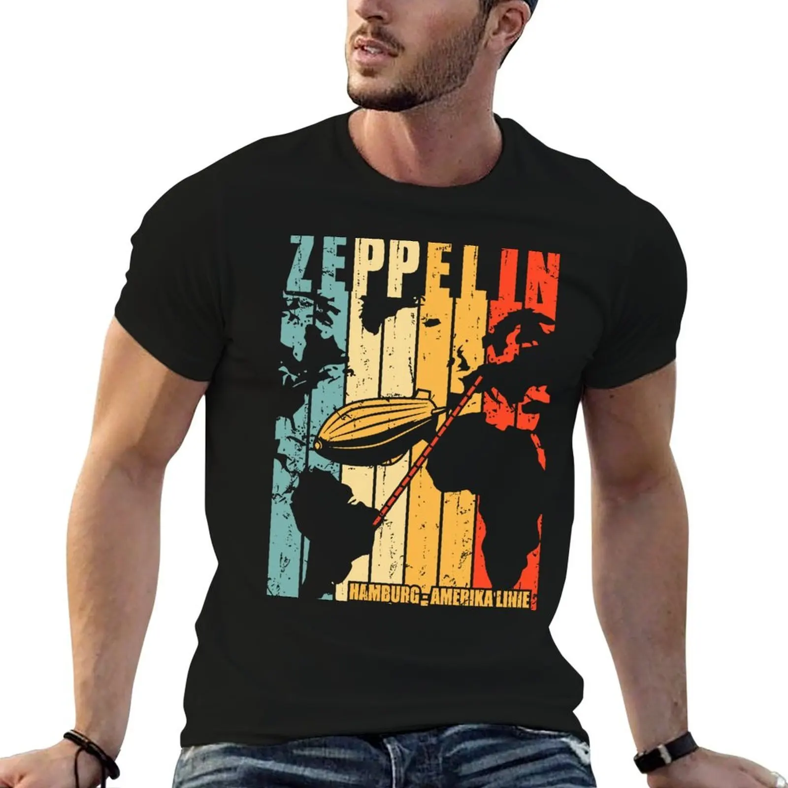 Zeppelin Vintage Posters and Art T-Shirt valentines boutique clothes summer clothes mens t shirts top quality